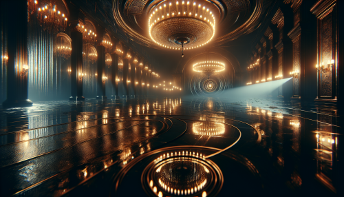 A cinematic depiction of a highly detailed random scene with realistic lighting and reflections. The composition features unexpected elements and intricate details illuminated by dynamic and atmospheric lighting. Reflective surfaces enhance depth and realism, while the theme and style are completely random, creating a visually captivating and immersive environment.