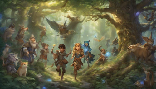 In this mystical realm, heroes embark on a journey through whispering woods, where mythological creatures whisper secrets to the wind, and ancient magic awakens, guiding brave adventurers toward legendary quests and hidden treasures.