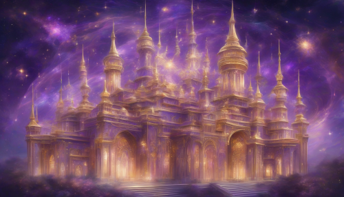 Envision a grand Nebula Crown Palace, shimmering with ethereal hues of violet and gold. Surrounded by swirling galaxies and radiant stars, the palace stands as a beacon of hope. Intricate designs weave together the essence of classic architecture with fantastical elements. Ethereal wisps of stardust dance around its towers, inviting dreamers to step into a realm of infinite possibilities.