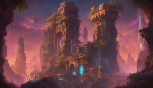 In a realm where ancient ruins converge with futuristic cities, Mystic Canyon stands as a gateway to the unknown, its mystical energies weaving a tapestry of wonder and discovery, inviting explorers to unravel its secrets amidst a backdrop of neon-lit skies and whispering winds.