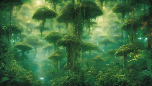 A remarkable fusion of cosmology and rainforest elements, 