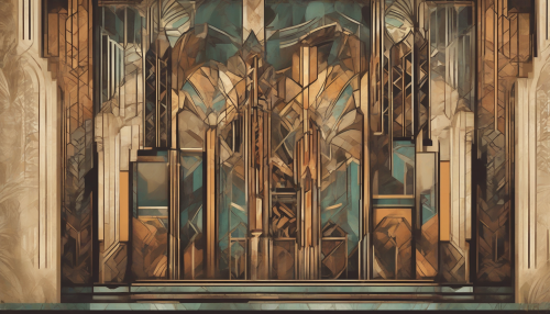 This fascinating blend of Art Deco style with elements of Mystic Canyon evokes a sense of artistic grandeur. It showcases strong geometric patterns, ornate embellishments, and rich colors that are characteristic of the Art Deco era, perfectly blending with the rugged beauty, earthy tones, and hidden mysteries of Mystic Canyon. The result is an intoxicating fusion of two distinct styles, creating an atmospheric design that transports you to a world of opulence and mystical untouched wilderness.