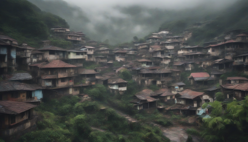 Misty rain shrouds the village, where social injustices linger, and the divide between the affluent cliffside mansions and impoverished lower districts seems insurmountable, sparking whispers of rebellion and resistance.