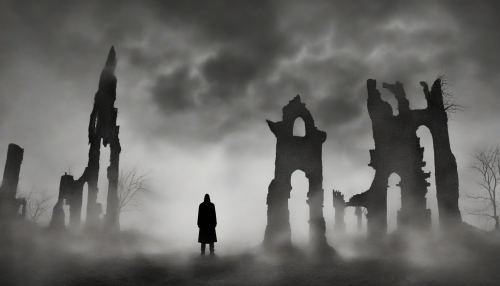 In this extraordinary silhouette photography, the main element hails from the darkest corners of the netherworld. The images, composed in stark monochromatism, capture silhouetted figures that evoke a sense of foreboding, standing out dramatically against their fiery backdrop. The landscape is a surreal and eerie representation of the netherworld, complete with tormenting flames, forgotten ruins, and shadowy demons. Each photo is a haunting masterpiece, blending the beauty of silhouette photography with the chilling allure of the netherworld. Netherworld Nightfall ### The photography piece, 