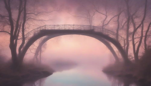 In the harmonious blend of Silhouette Photography and Ethereal Sky Bridge, 