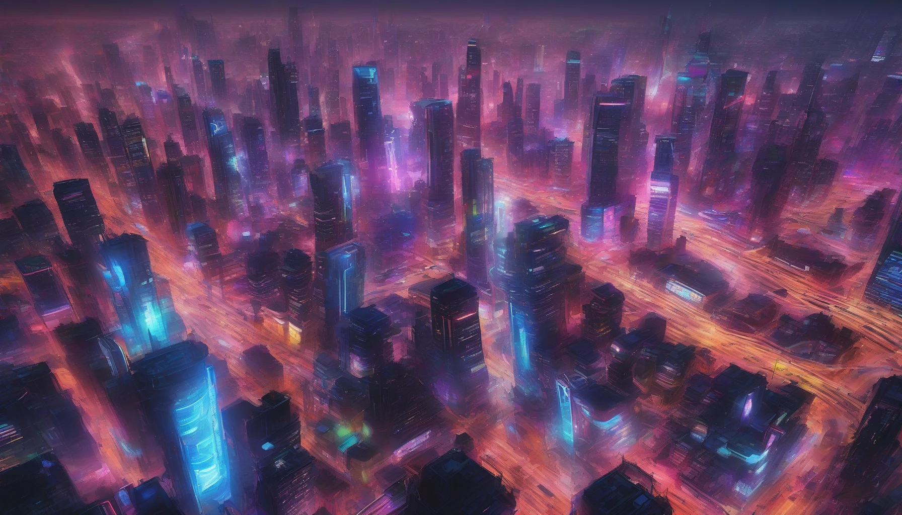 Imagine a futuristic city skyline at dusk, where neon lights reflect off sleek glass buildings. A daring figure zooms through the bustling streets on a hoverboard, wind whipping through their hair. Below, traffic gridlocks as they deftly navigate through narrow alleys, dodging pedestrians and droning cameras. The thrill of speed is palpable, the vibrant colors of the city blurring into a kaleidoscope of excitement and urgency.