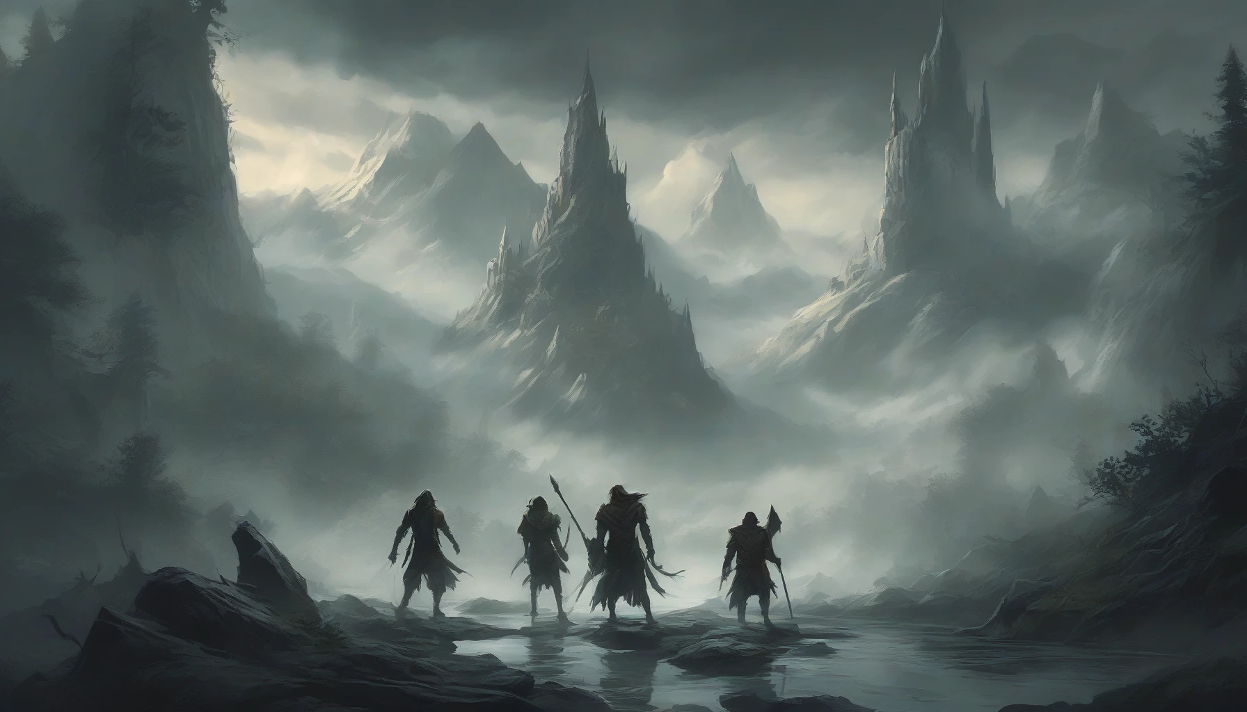 In a world shrouded in mist and mystery, a brave band of adventurers embarks on an epic quest to recover a legendary artifact, said to hold unimaginable power. Each character, from a fierce warrior to a wise mage, traverses breathtaking landscapes—towering mountains, ancient forests, and treacherous swamps. Dark creatures lurk in the shadows, testing their courage, while ancient ruins whisper secrets of the past, guiding their perilous journey.