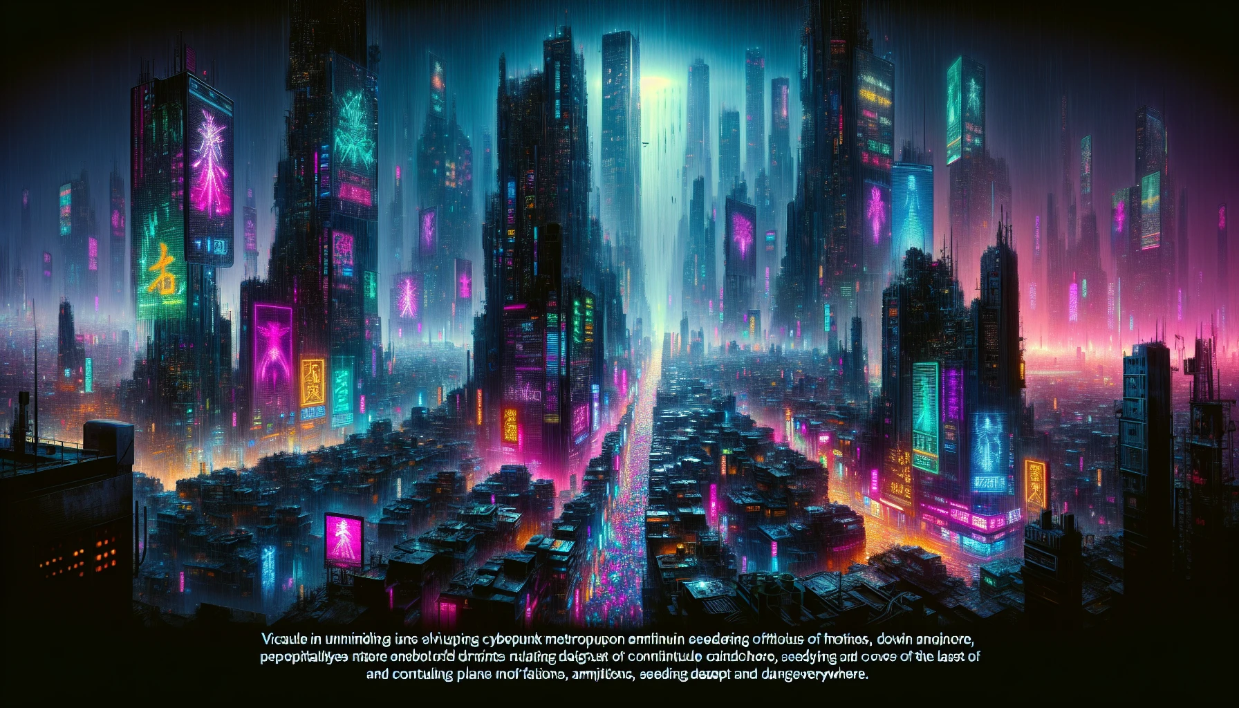 In a sprawling cyberpunk metropolis drenched in neon hues and shrouded in perpetual rain, a ruthless crime syndicate thrives. Towering skyscrapers loom overhead as shadowy figures navigate the bustling streets, where augmented reality billboards flicker with the latest illicit deals. Within this vibrant yet ominous landscape, betrayal and ambition intertwine, as factions vie for power, leaving a trail of deception, intrigue, and danger in their wake.